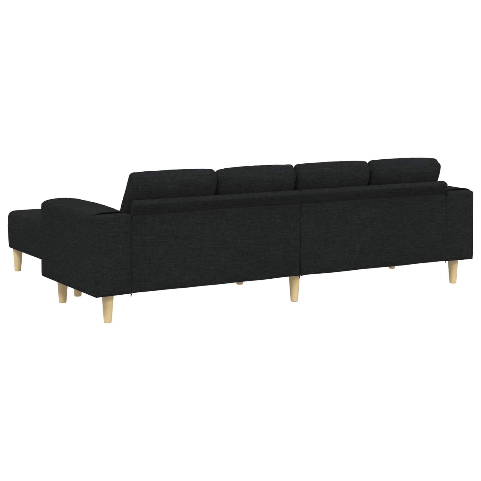 vidaXL Sofa do salonu 3 pcs Czarny Poliester