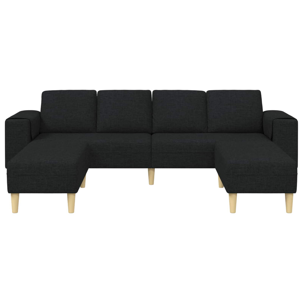 vidaXL Sofa do salonu 3 pcs Czarny Poliester