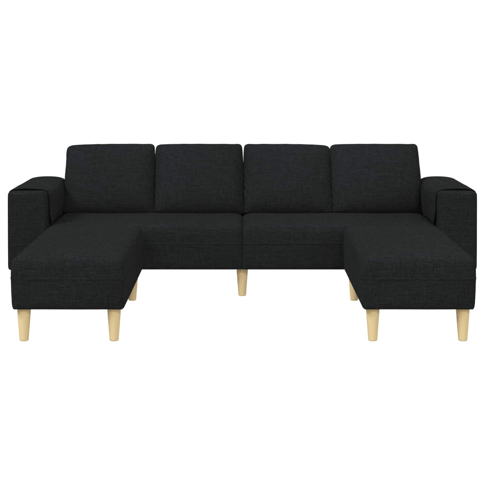 vidaXL Sofa do salonu 3 pcs Czarny Poliester
