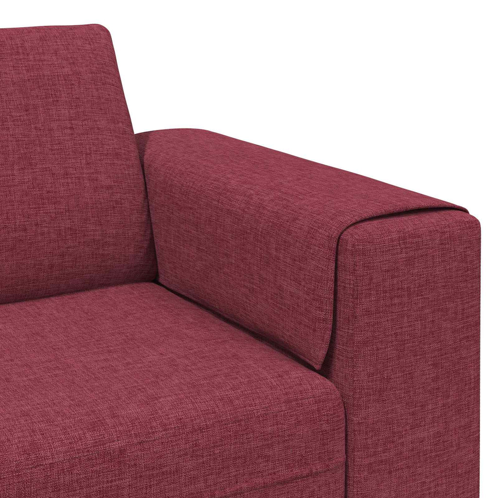 vidaXL Sofa do salonu 3 pcs Czerwone wino 250 x 188 x 76 cm Poliester