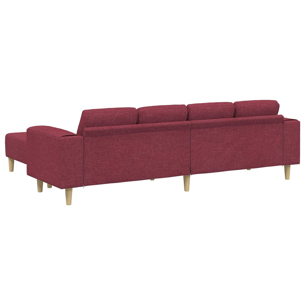 vidaXL Sofa do salonu 3 pcs Czerwone wino 250 x 188 x 76 cm Poliester