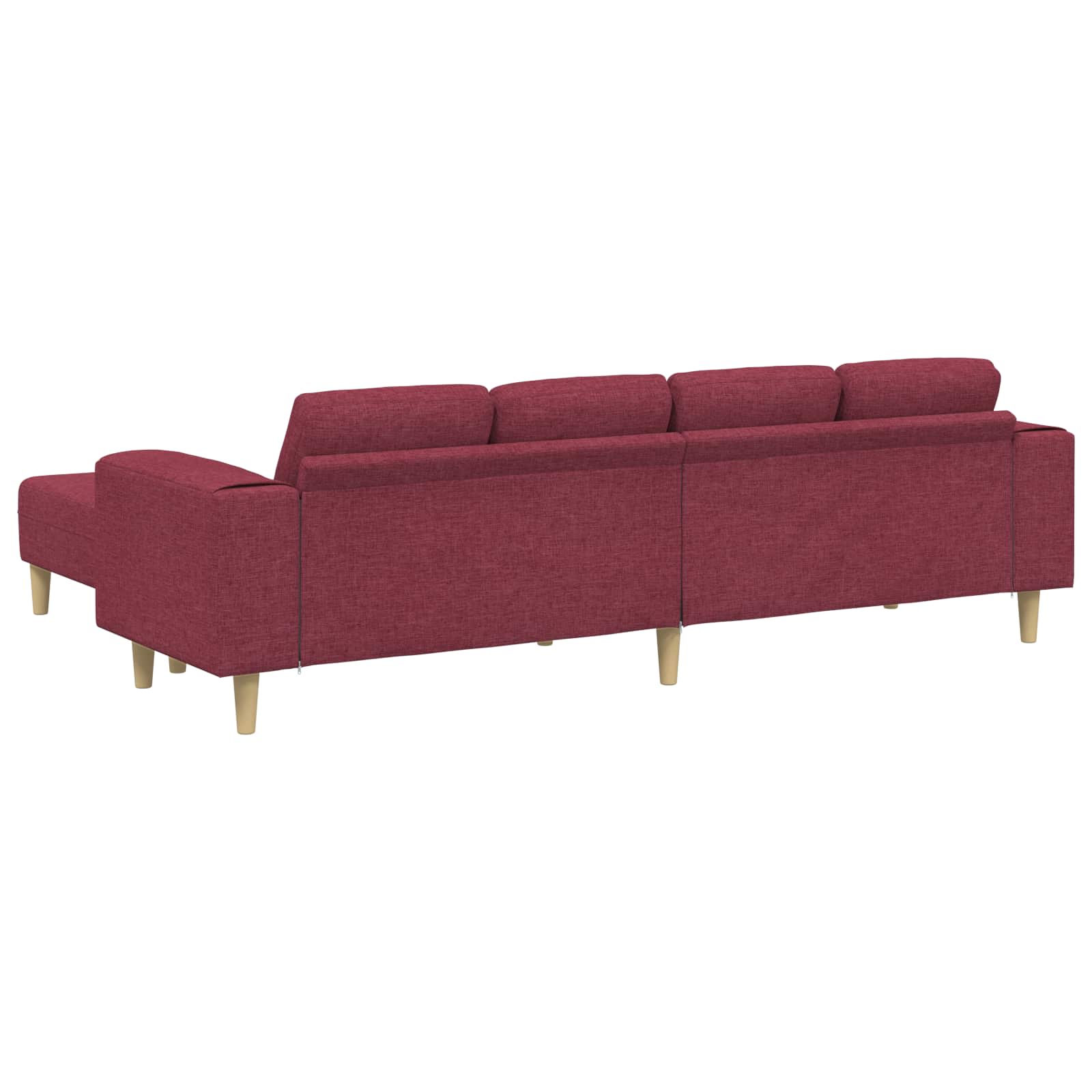 vidaXL Sofa do salonu 3 pcs Czerwone wino 250 x 188 x 76 cm Poliester