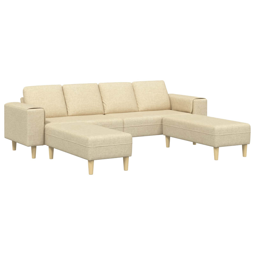 vidaXL Sofa do salonu 3 pcs Kremowy Poliester