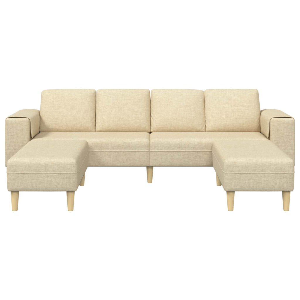 vidaXL Sofa do salonu 3 pcs Kremowy Poliester