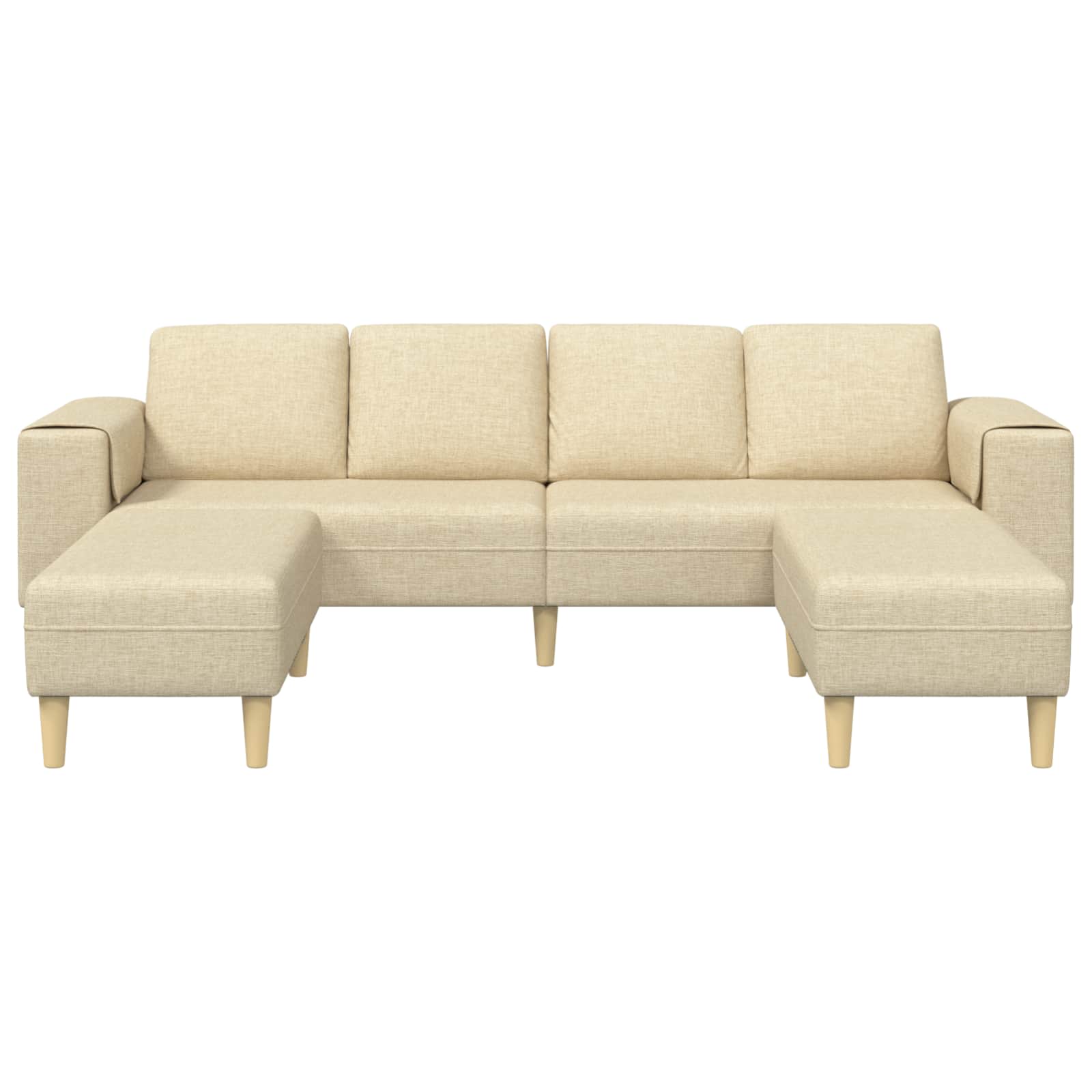 vidaXL Sofa do salonu 3 pcs Kremowy Poliester