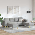 vidaXL Sofa do salonu 3 pcs Szary chmur 250 x 188 x 76 cm Poliester