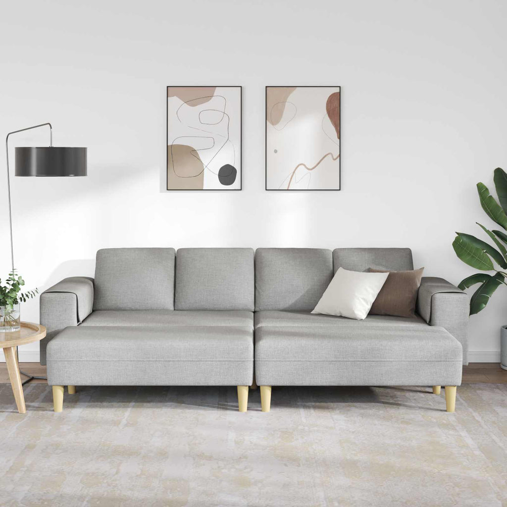 vidaXL Sofa do salonu 3 pcs Szary chmur 250 x 188 x 76 cm Poliester