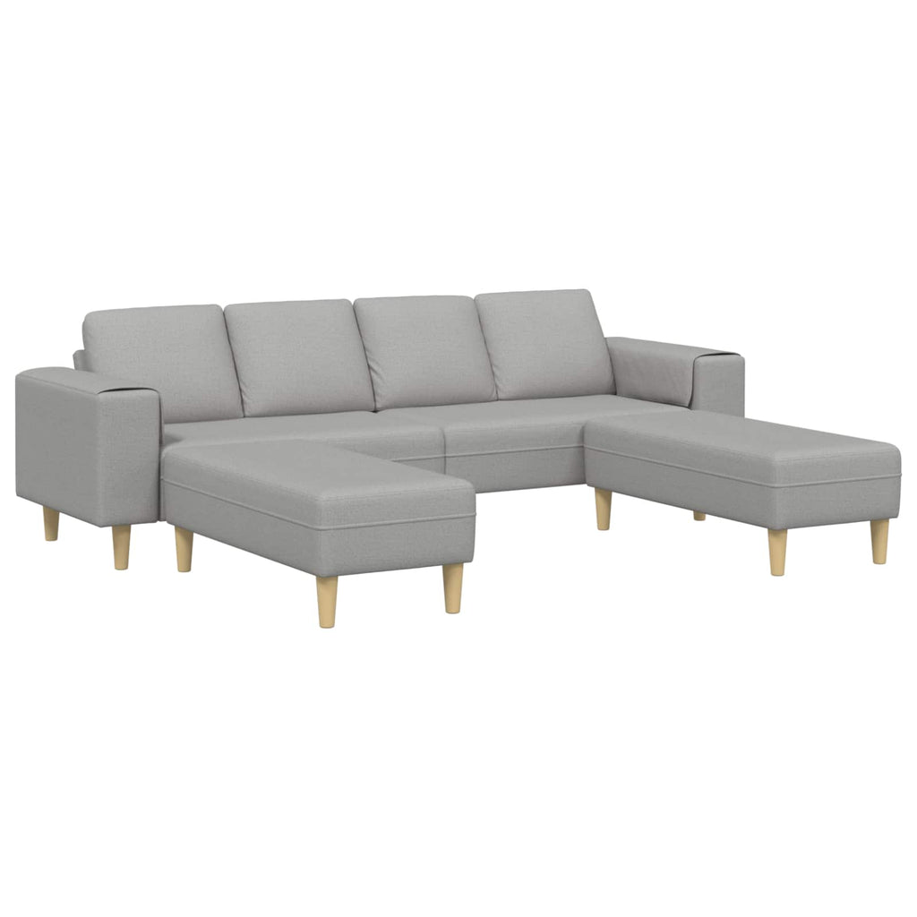 vidaXL Sofa do salonu 3 pcs Szary chmur 250 x 188 x 76 cm Poliester