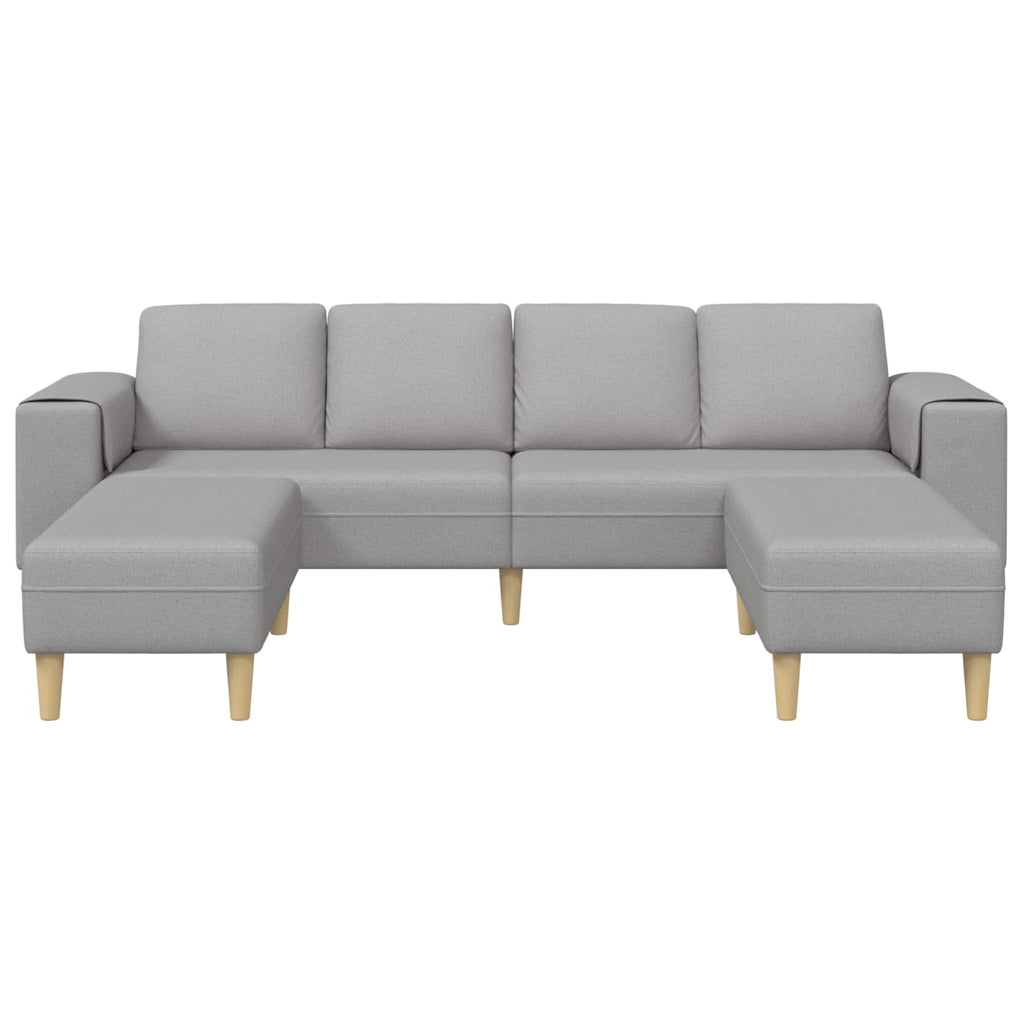 vidaXL Sofa do salonu 3 pcs Szary chmur 250 x 188 x 76 cm Poliester