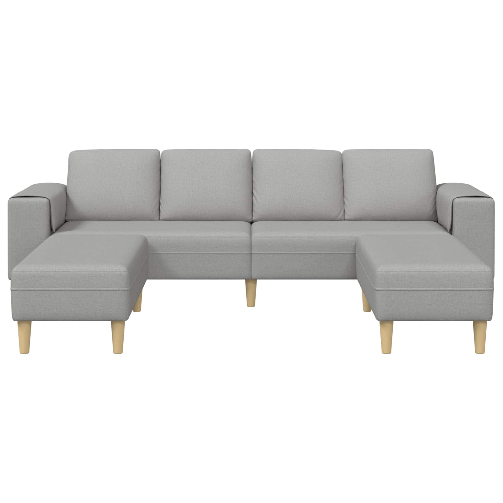 vidaXL Sofa do salonu 3 pcs Szary chmur 250 x 188 x 76 cm Poliester