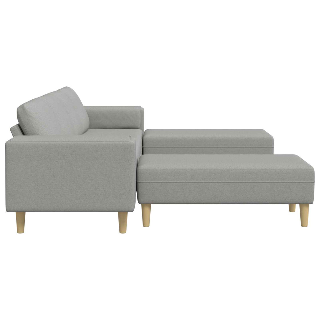 vidaXL Sofa do salonu 3 pcs Szary chmur 250 x 188 x 76 cm Poliester