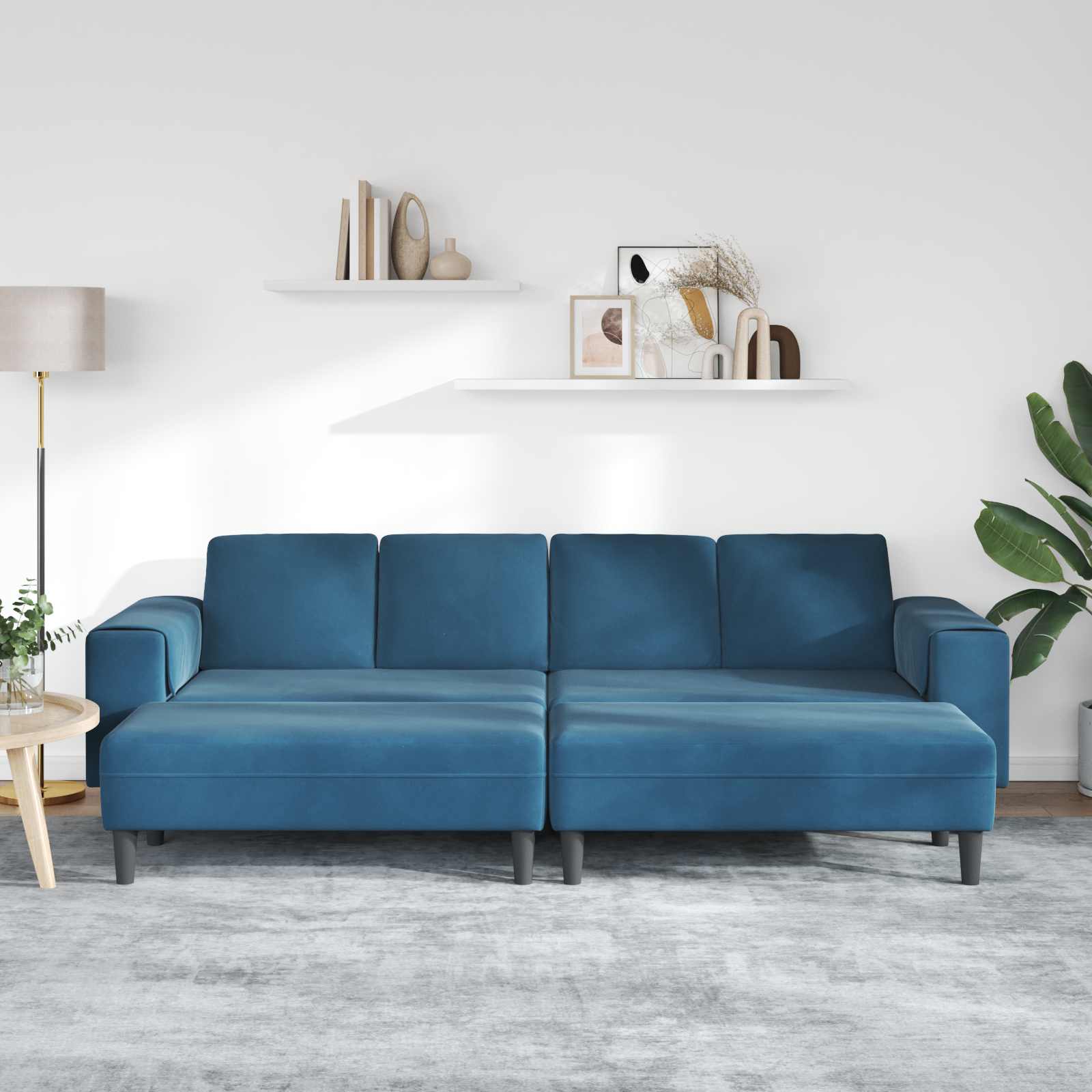 vidaXL Sofa do salonu 3 pcs Niebieski 250 x 188 x 76 cm