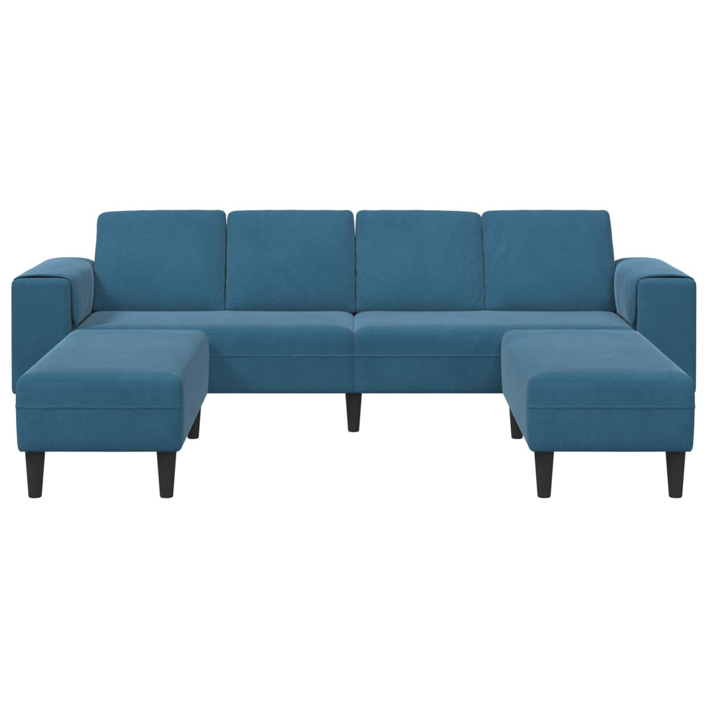 vidaXL Sofa do salonu 3 pcs Niebieski 250 x 188 x 76 cm
