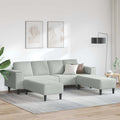 vidaXL Sofa do salonu 3 pcs Jasnoszary 250 x 188 x 76 cm