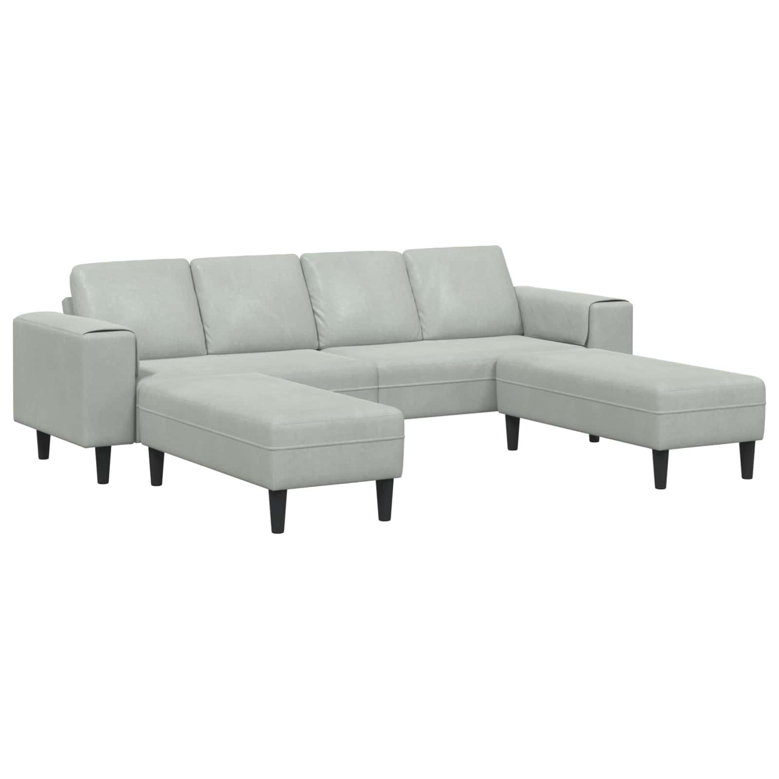 vidaXL Sofa do salonu 3 pcs Jasnoszary 250 x 188 x 76 cm