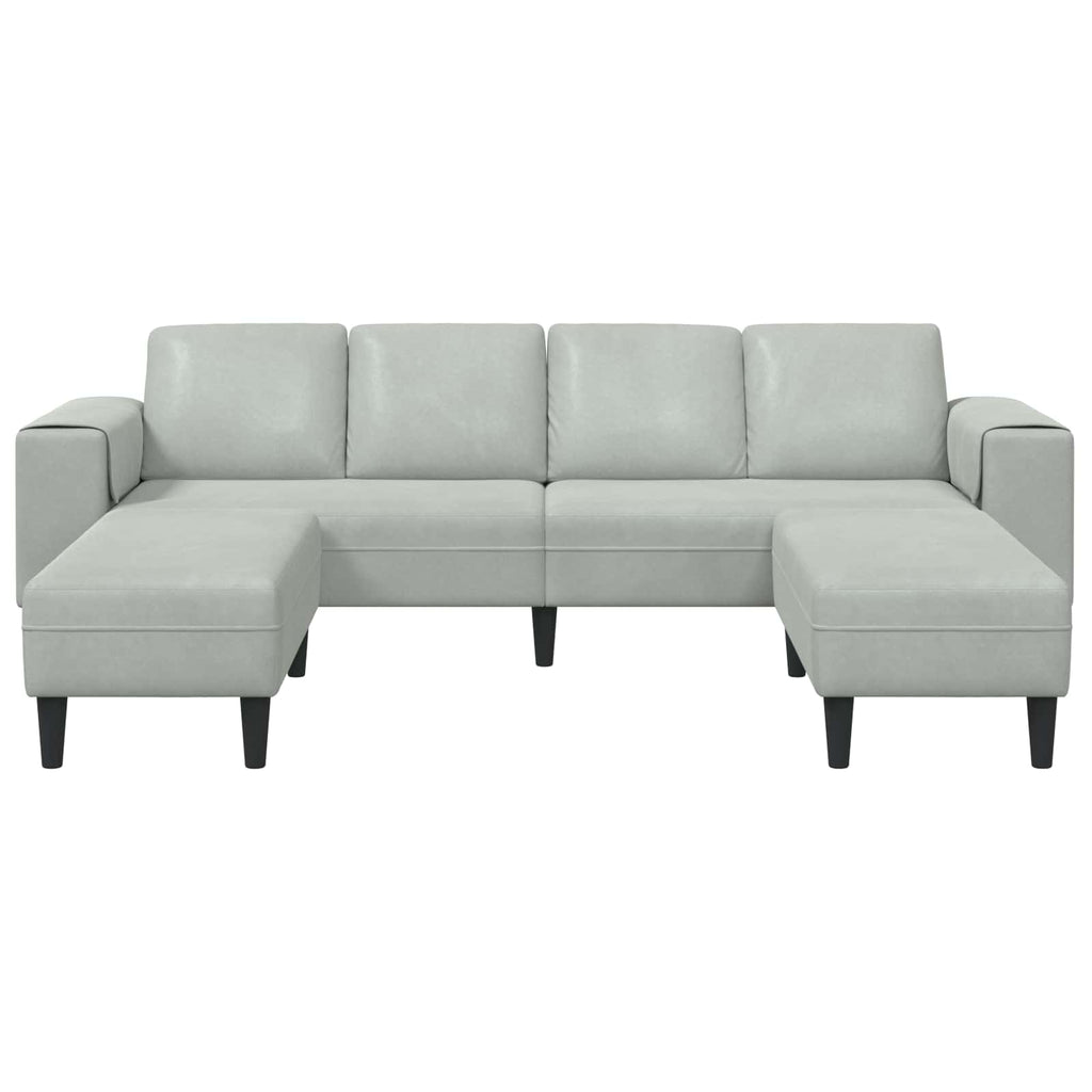 vidaXL Sofa do salonu 3 pcs Jasnoszary 250 x 188 x 76 cm