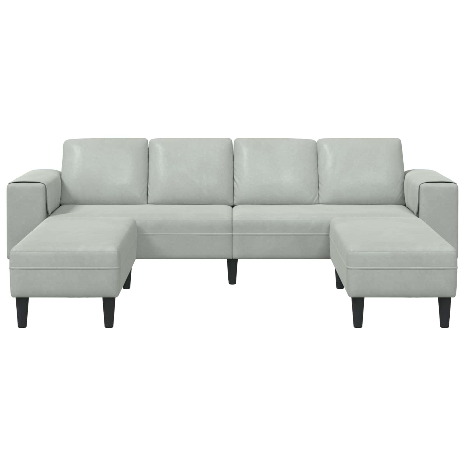 vidaXL Sofa do salonu 3 pcs Jasnoszary 250 x 188 x 76 cm