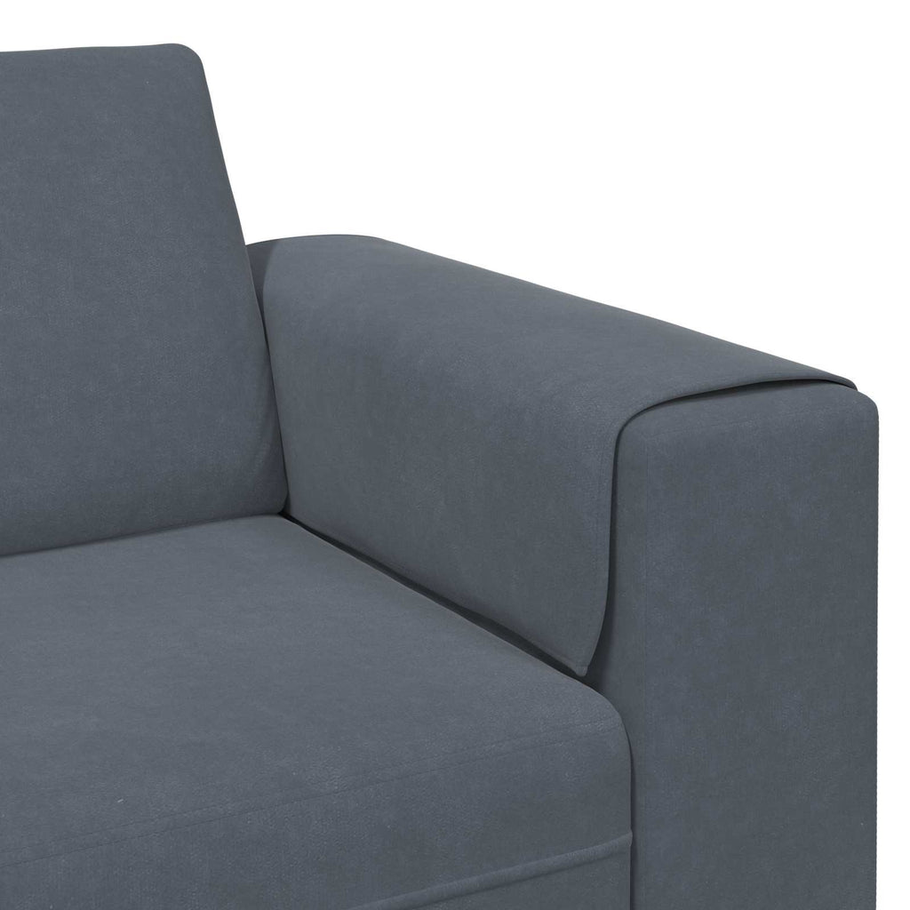vidaXL Sofa do salonu 3 pcs Ciemnoszary 250 x 188 x 76 cm