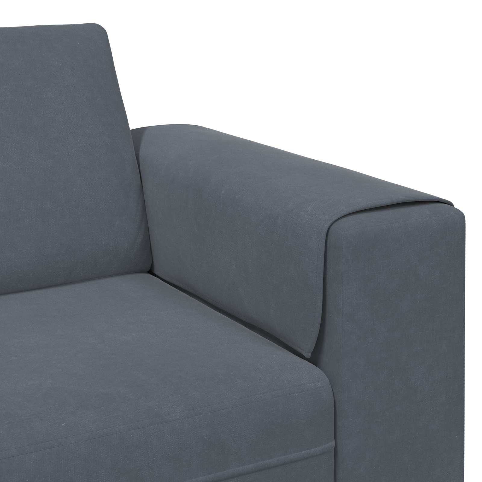vidaXL Sofa do salonu 3 pcs Ciemnoszary 250 x 188 x 76 cm
