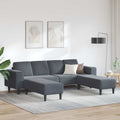 vidaXL Sofa do salonu 3 pcs Ciemnoszary 250 x 188 x 76 cm