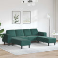 vidaXL Sofa do salonu 3 pcs Ciemna zieleń 250 x 188 x 76 cm