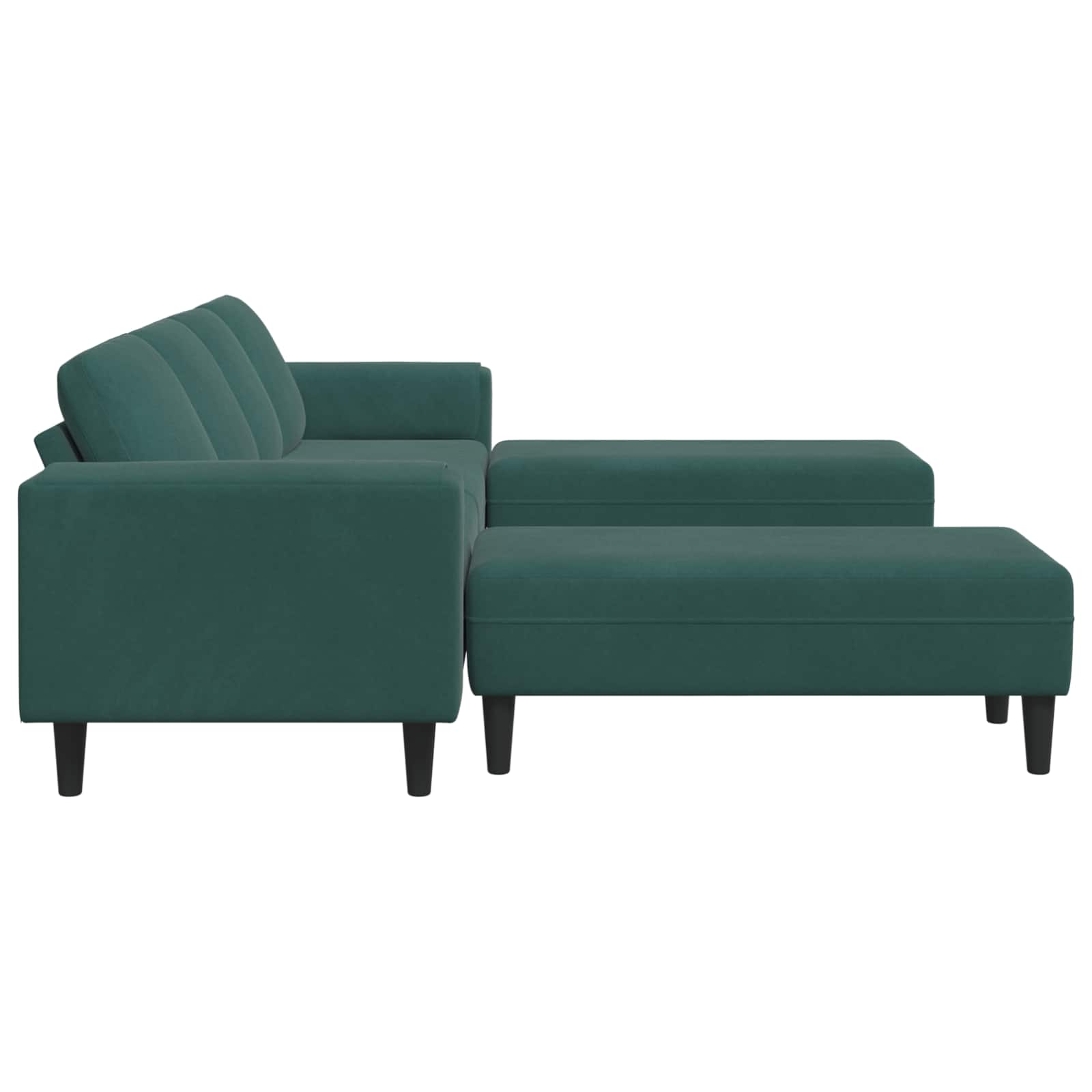 vidaXL Sofa do salonu 3 pcs Ciemna zieleń 250 x 188 x 76 cm