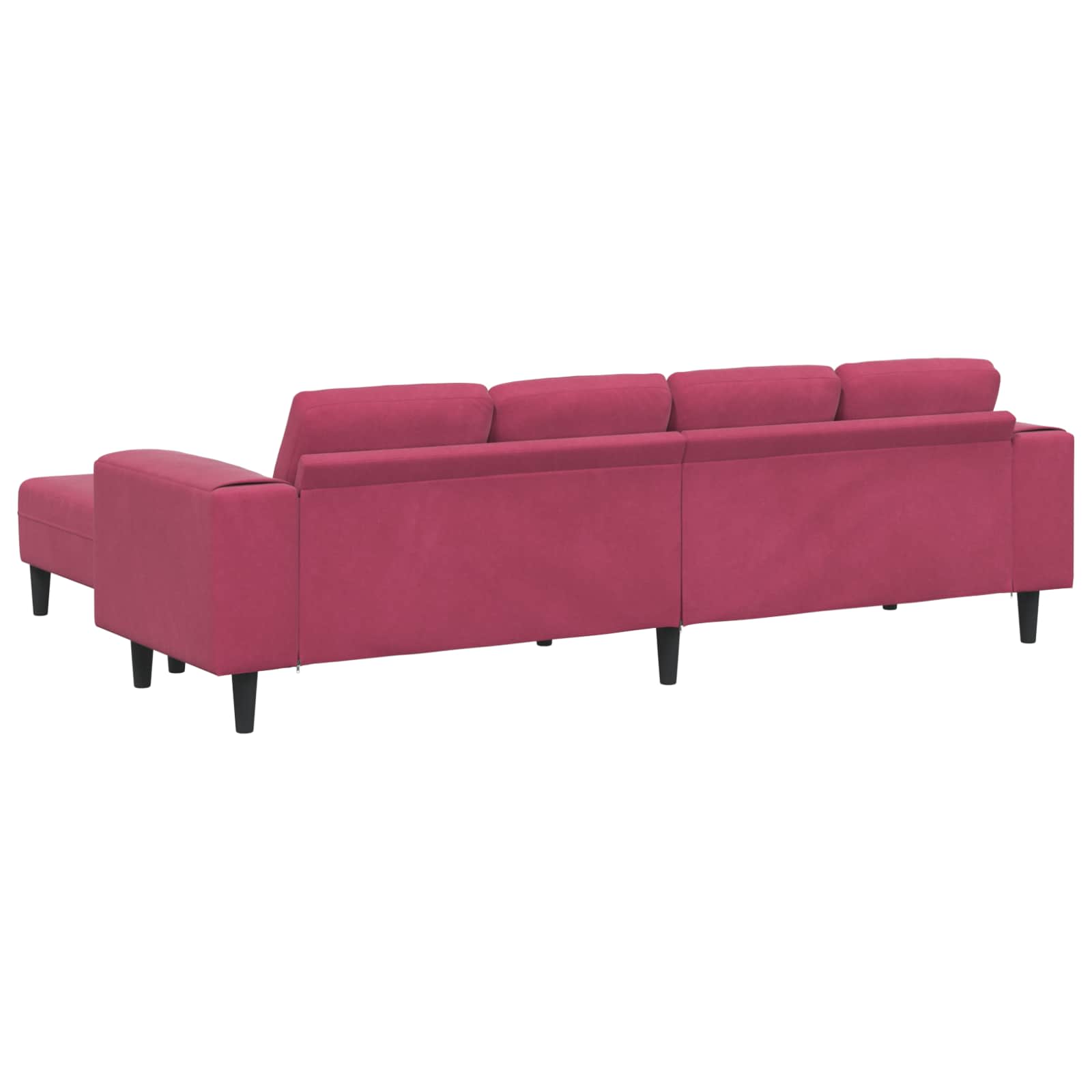 vidaXL Sofa do salonu 3 pcs Czerwone wino 250 x 188 x 76 cm