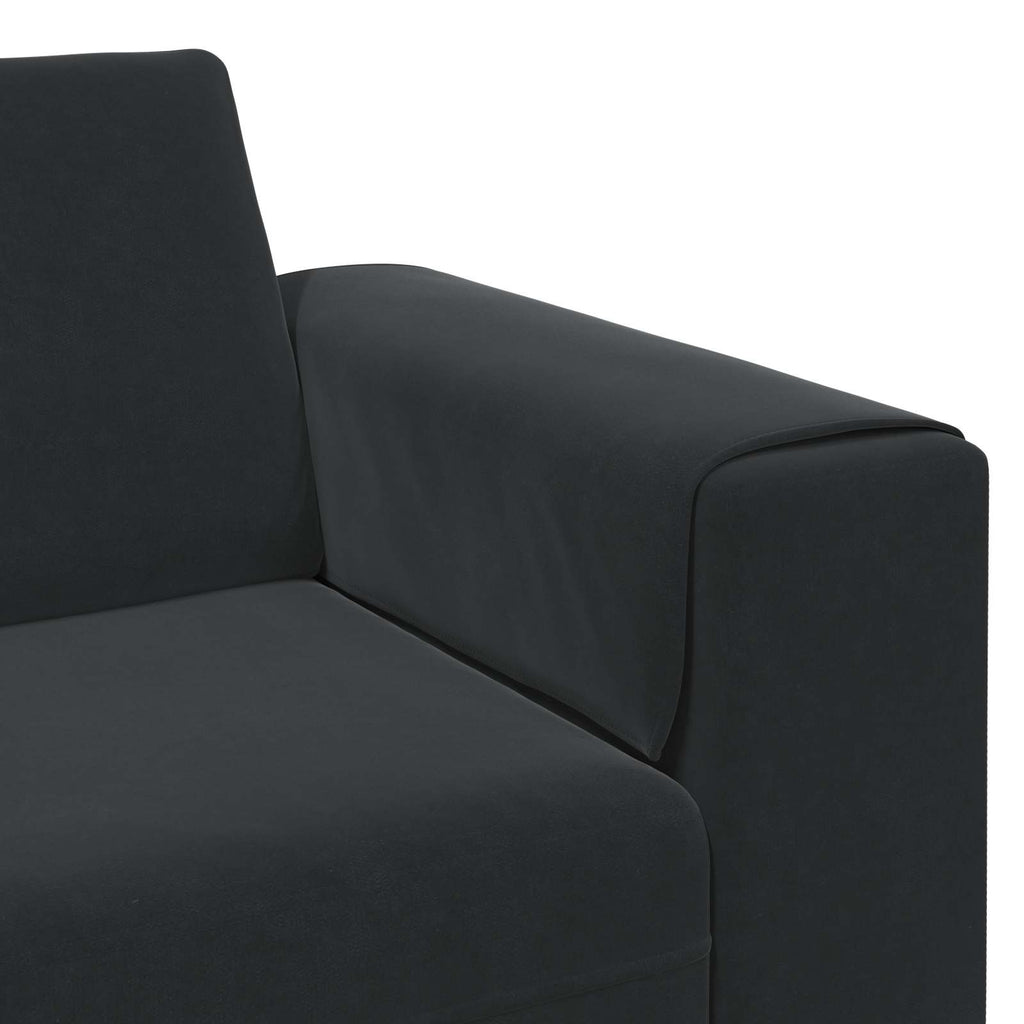 vidaXL Sofa do salonu 3 pcs Czarny 250 x 188 x 76 cm