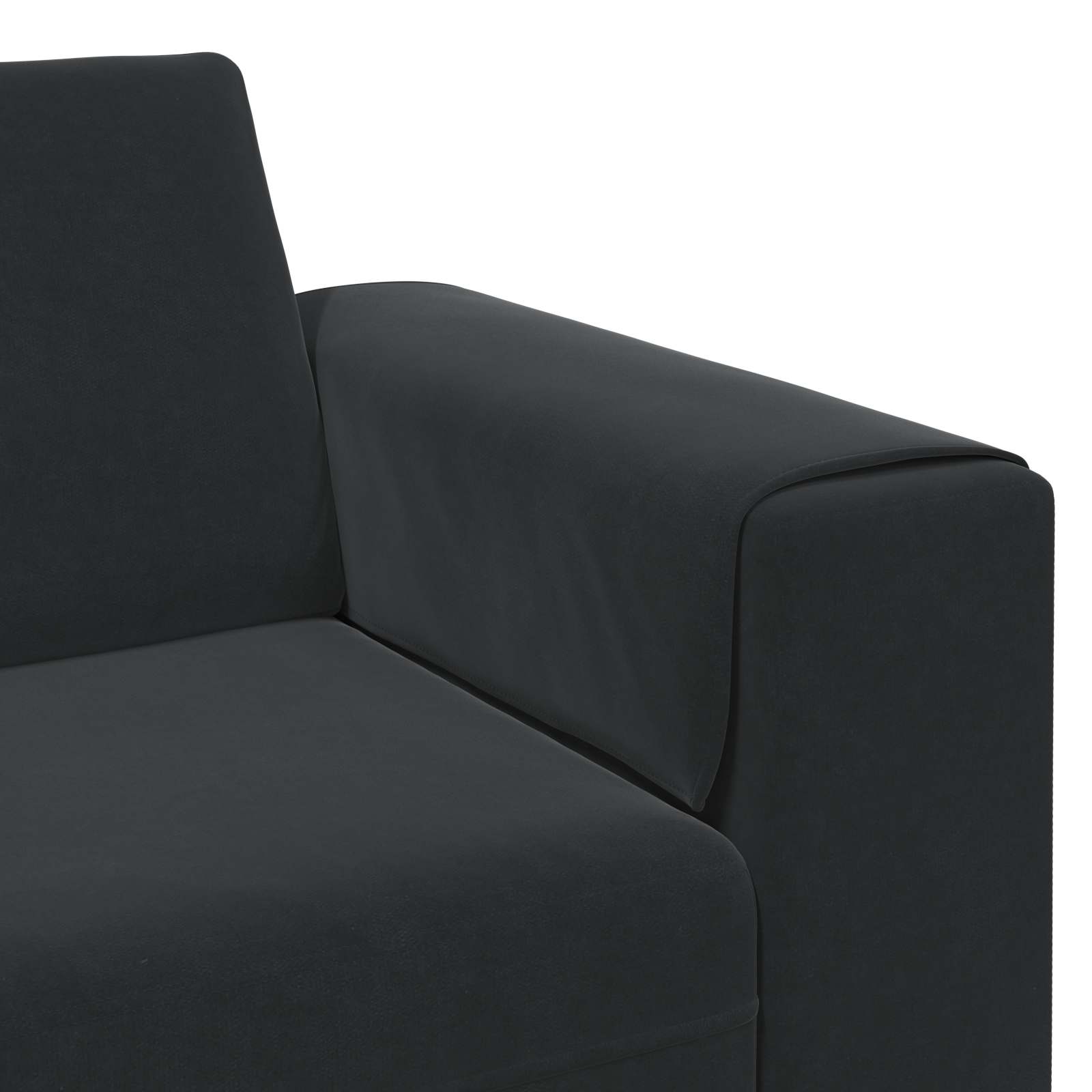 vidaXL Sofa do salonu 3 pcs Czarny 250 x 188 x 76 cm