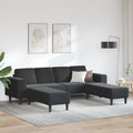 vidaXL Sofa do salonu 3 pcs Czarny 250 x 188 x 76 cm