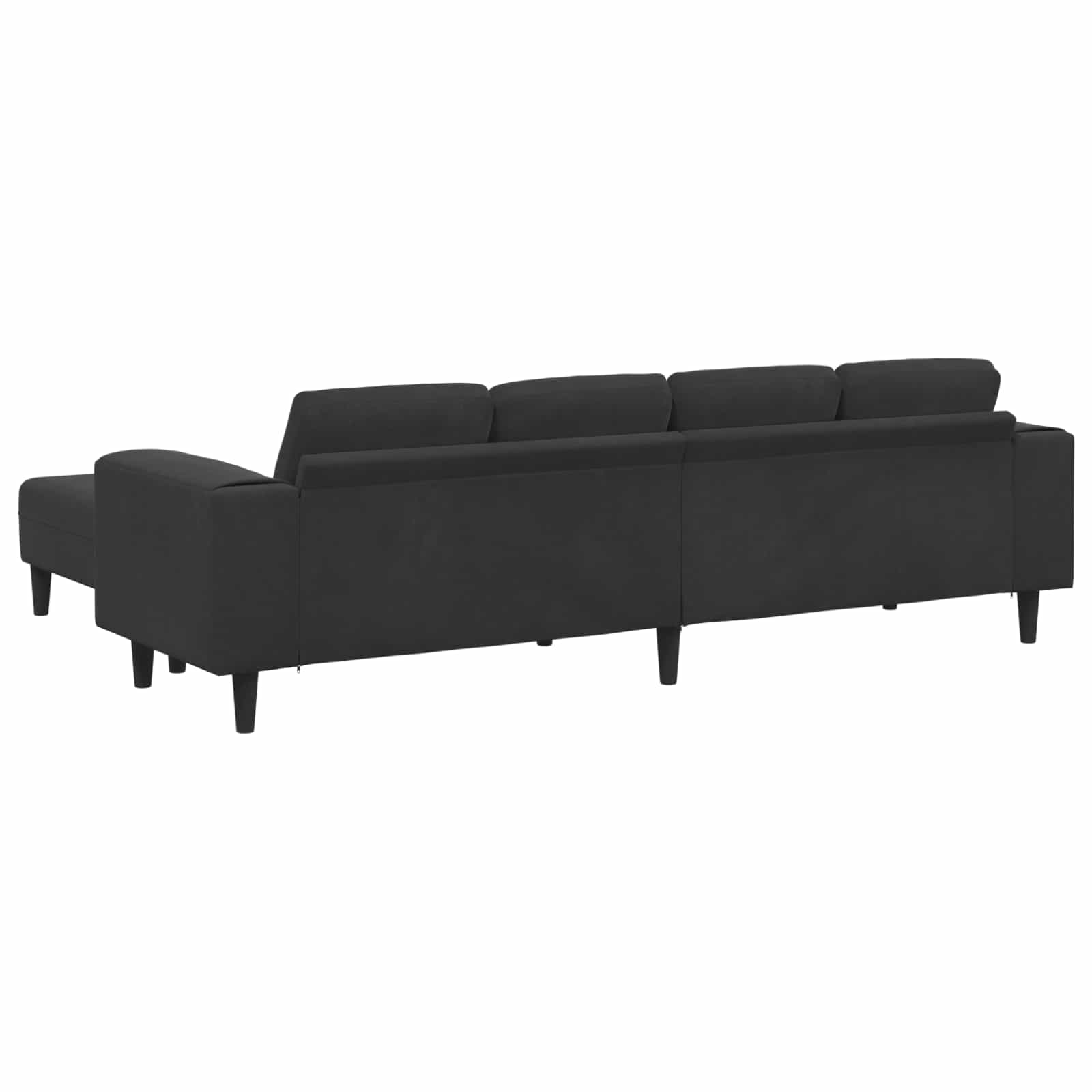 vidaXL Sofa do salonu 3 pcs Czarny 250 x 188 x 76 cm