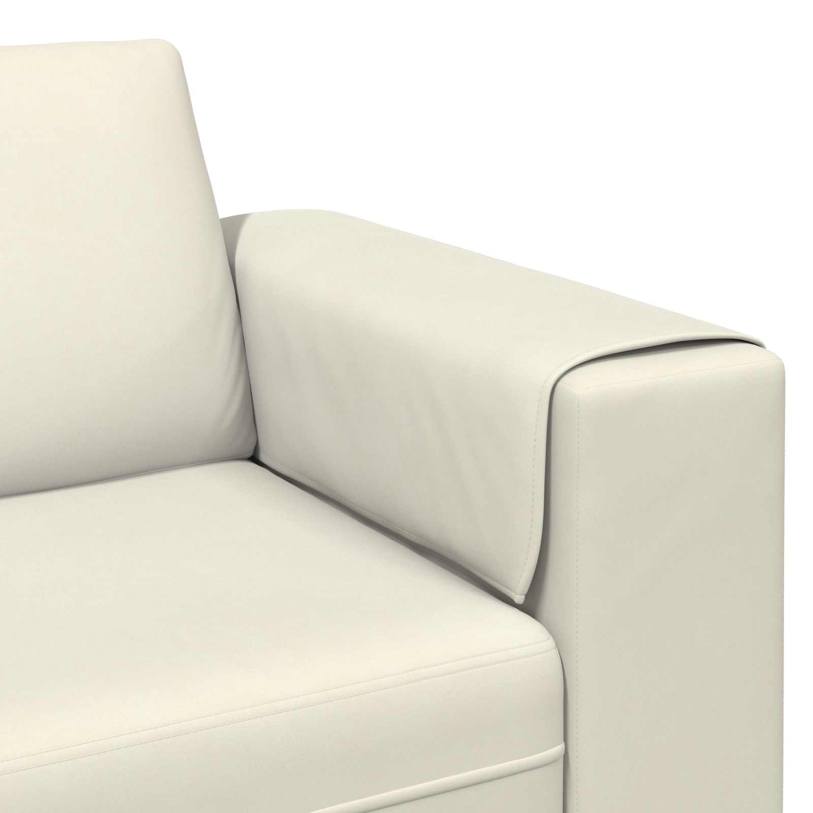 vidaXL Sofa do salonu 3 pcs Kremowy 250 x 188 x 76 cm