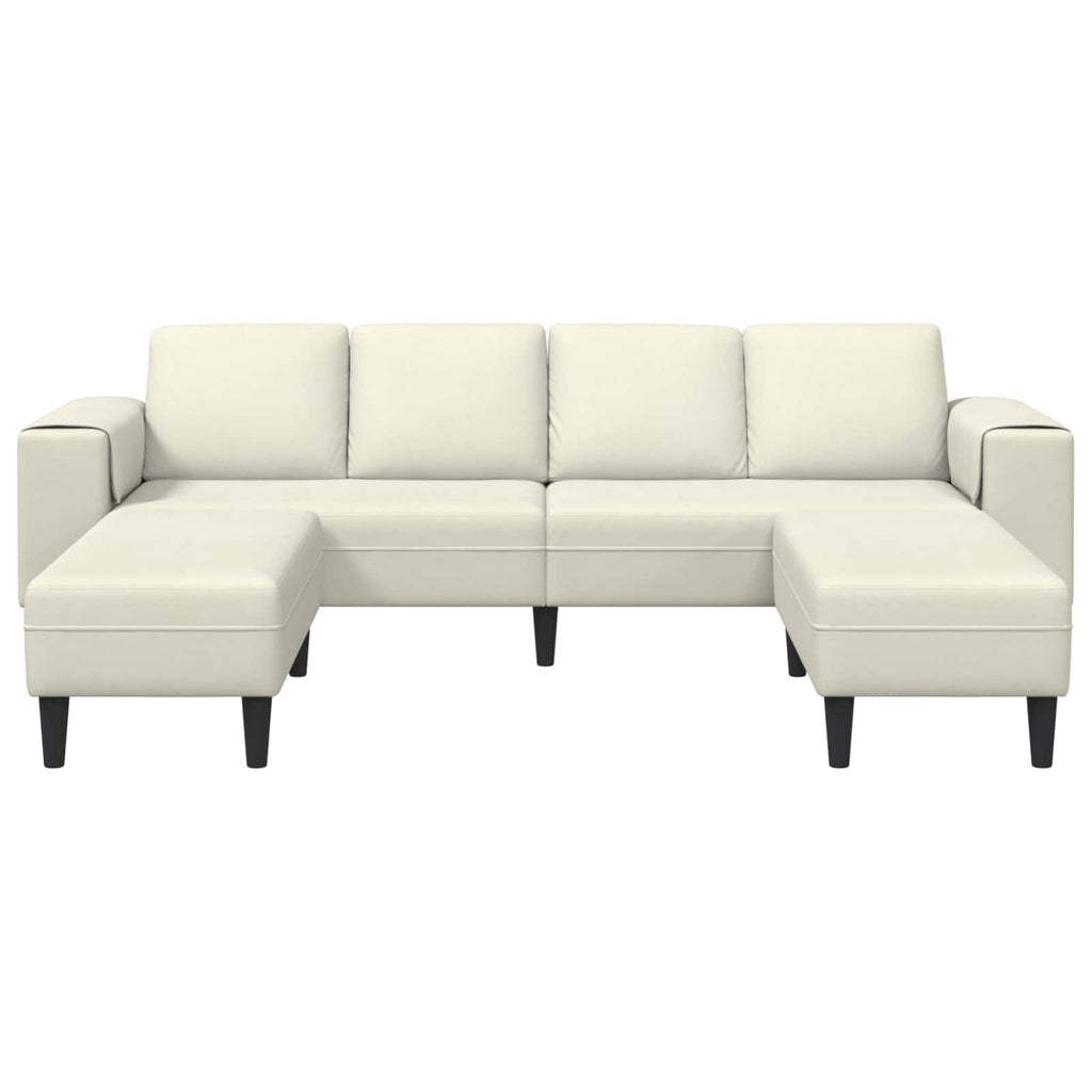vidaXL Sofa do salonu 3 pcs Kremowy 250 x 188 x 76 cm