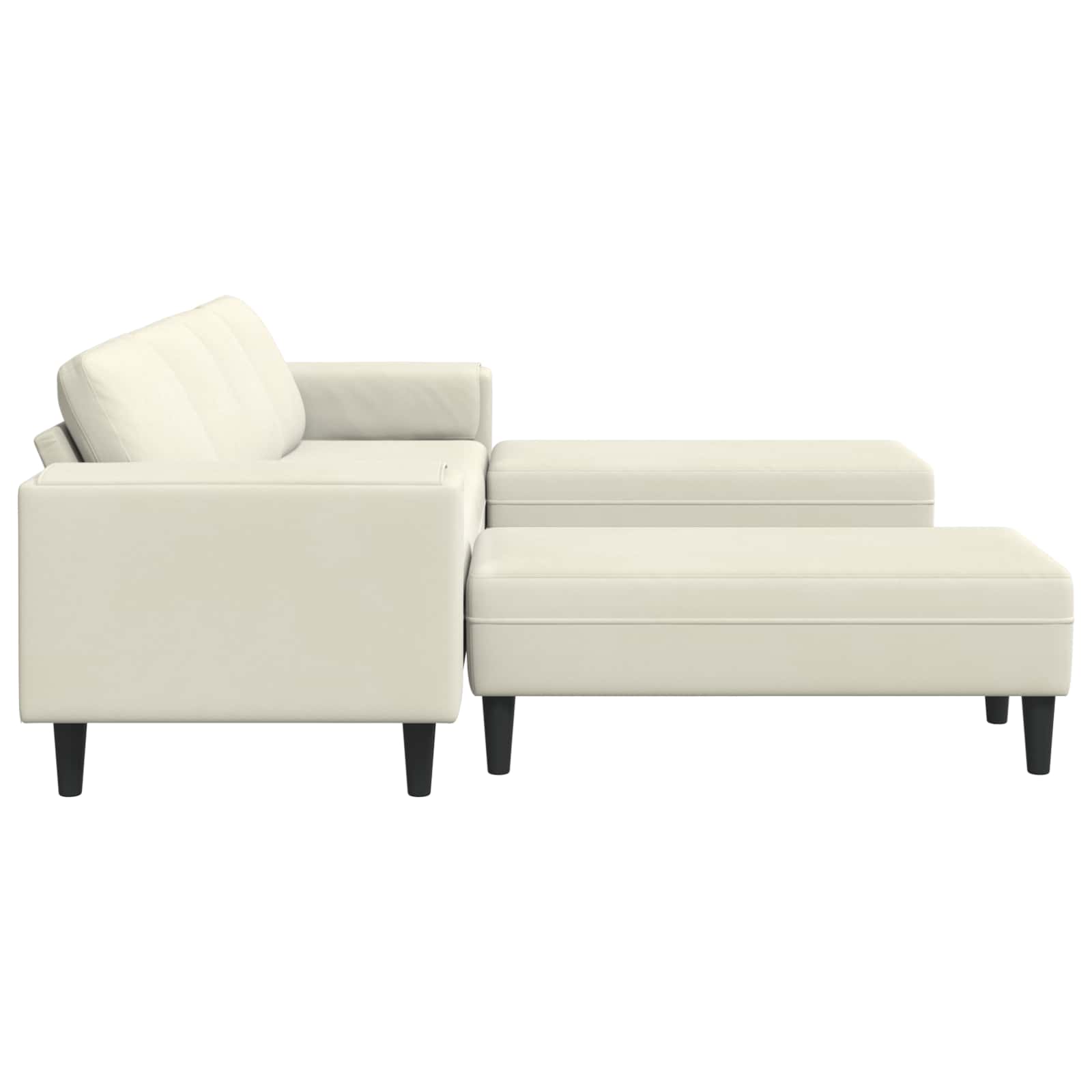 vidaXL Sofa do salonu 3 pcs Kremowy 250 x 188 x 76 cm