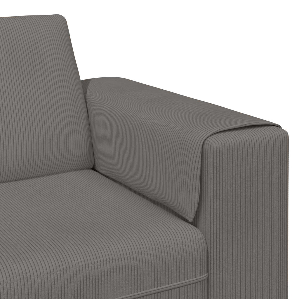 vidaXL Sofa Jasnoszary 250 x 188 x 76 cm Tkanina sztruksowa