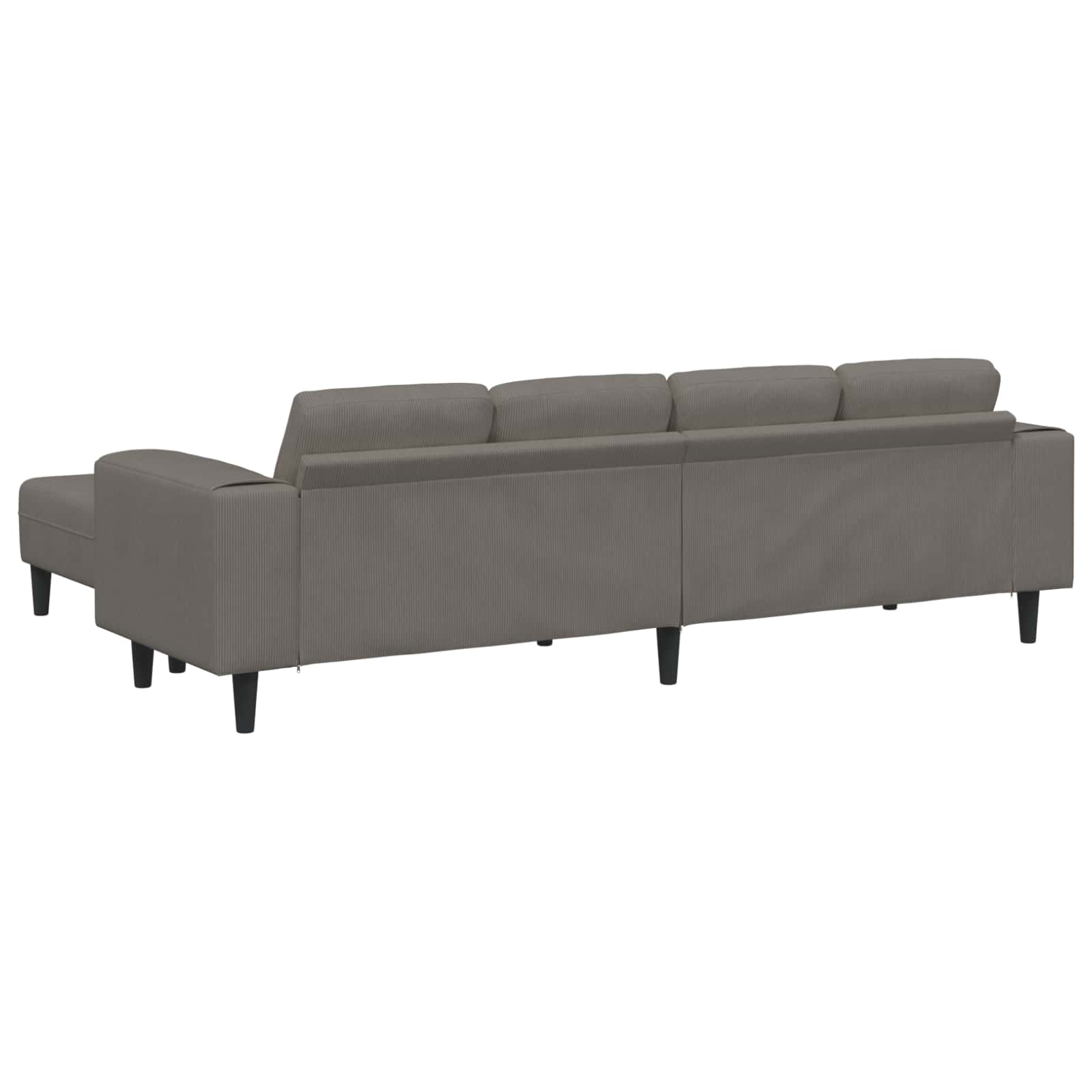 vidaXL Sofa Jasnoszary 250 x 188 x 76 cm Tkanina sztruksowa