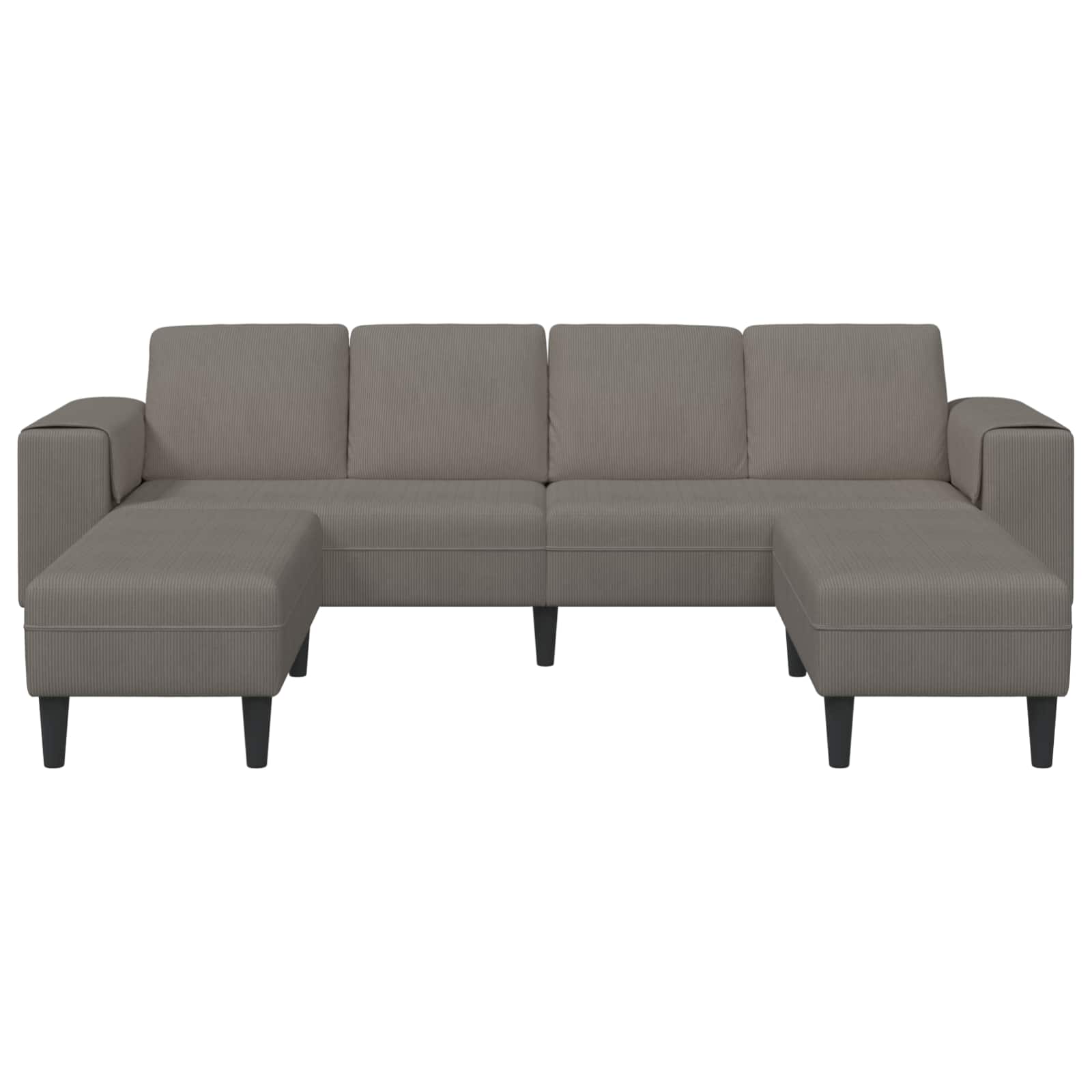 vidaXL Sofa Jasnoszary 250 x 188 x 76 cm Tkanina sztruksowa