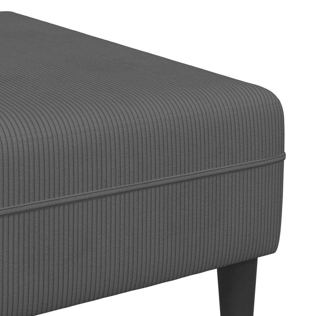 vidaXL Sofa Ciemnoszary 250 x 188 x 76 cm Tkanina sztruksowa