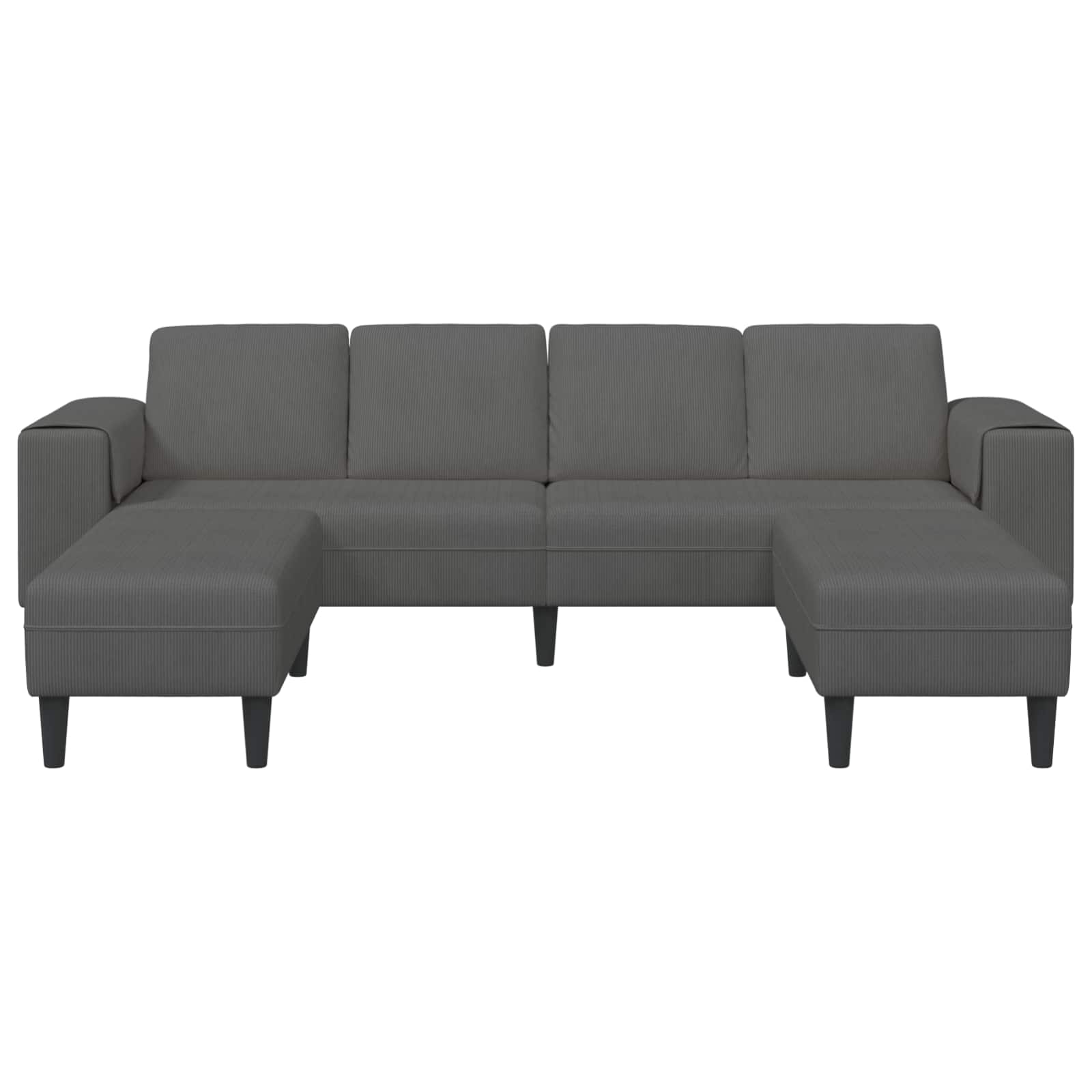 vidaXL Sofa Ciemnoszary 250 x 188 x 76 cm Tkanina sztruksowa