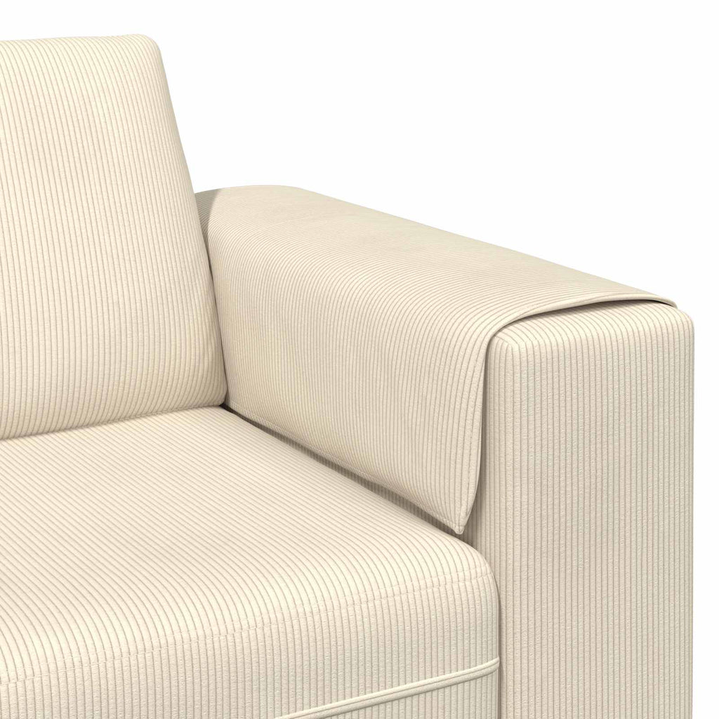 vidaXL Sofa Kremowy 250 x 188 x 76 cm Tkanina sztruksowa