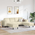 vidaXL Sofa Kremowy 250 x 188 x 76 cm Tkanina sztruksowa