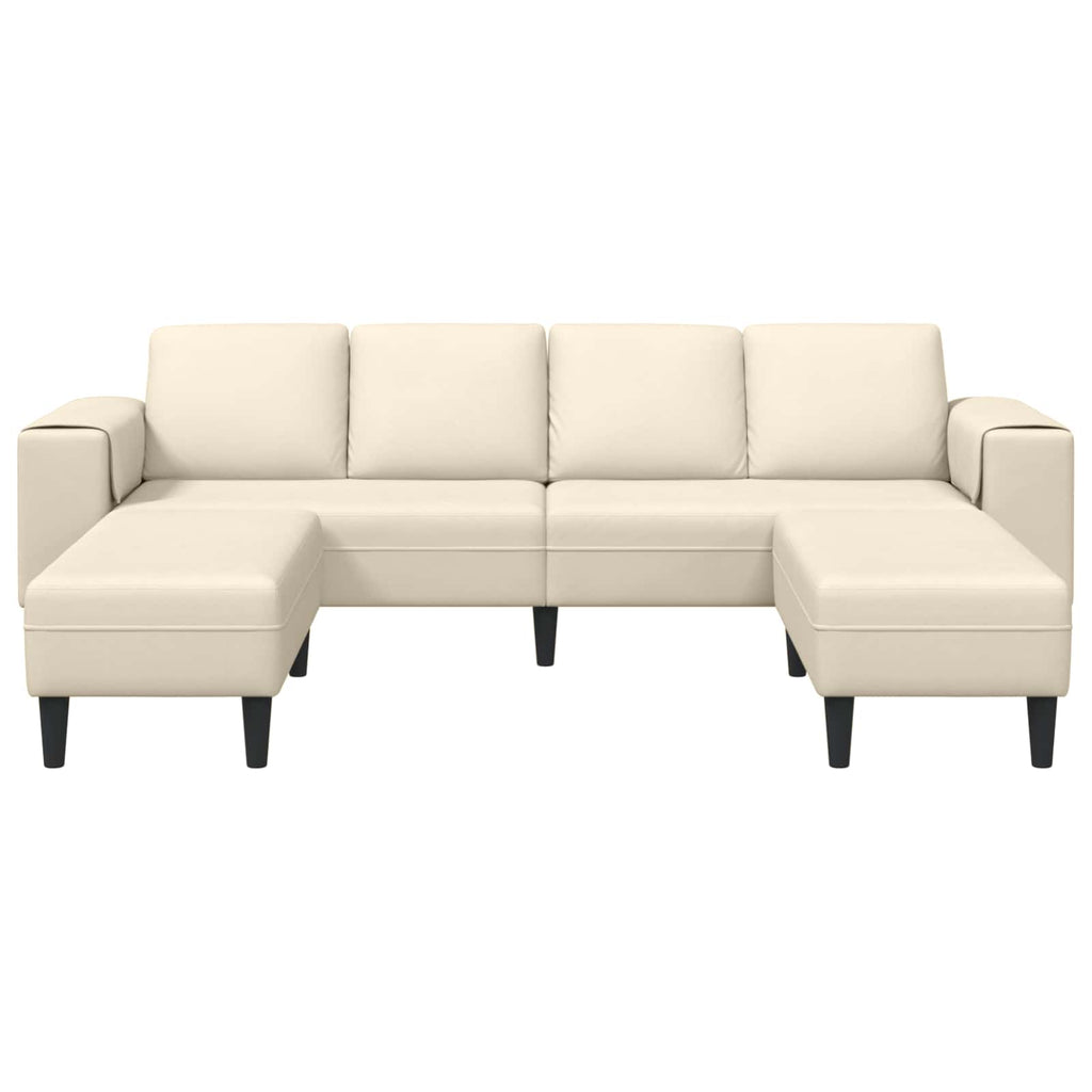 vidaXL Sofa Kremowy 250 x 188 x 76 cm Tkanina sztruksowa