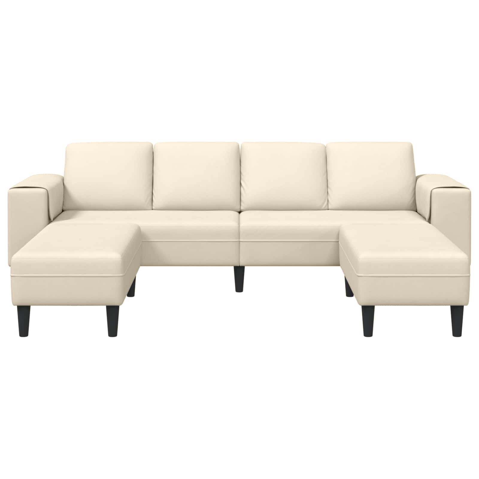 vidaXL Sofa Kremowy 250 x 188 x 76 cm Tkanina sztruksowa
