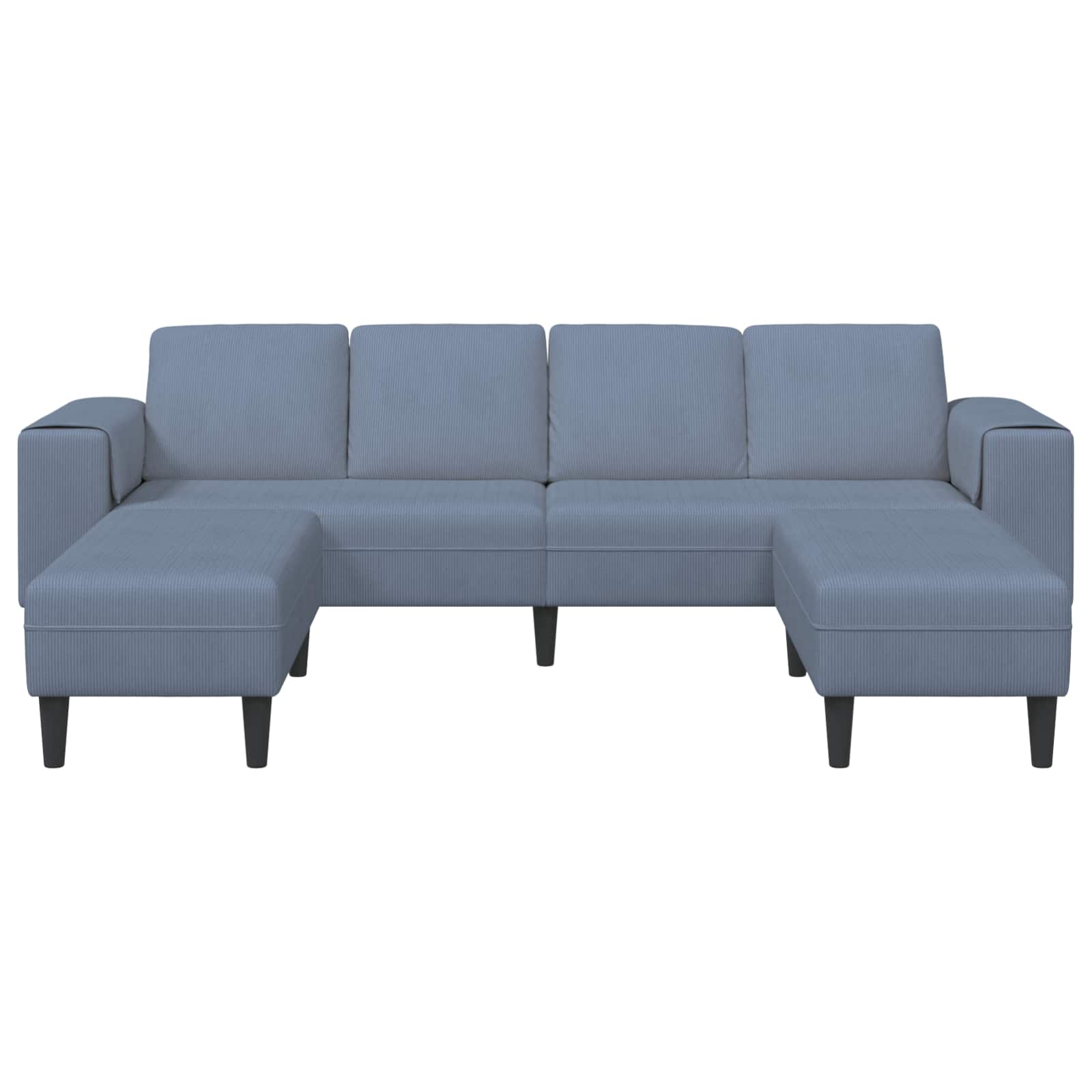 vidaXL Sofa Niebieski 250 x 188 x 76 cm Tkanina sztruksowa