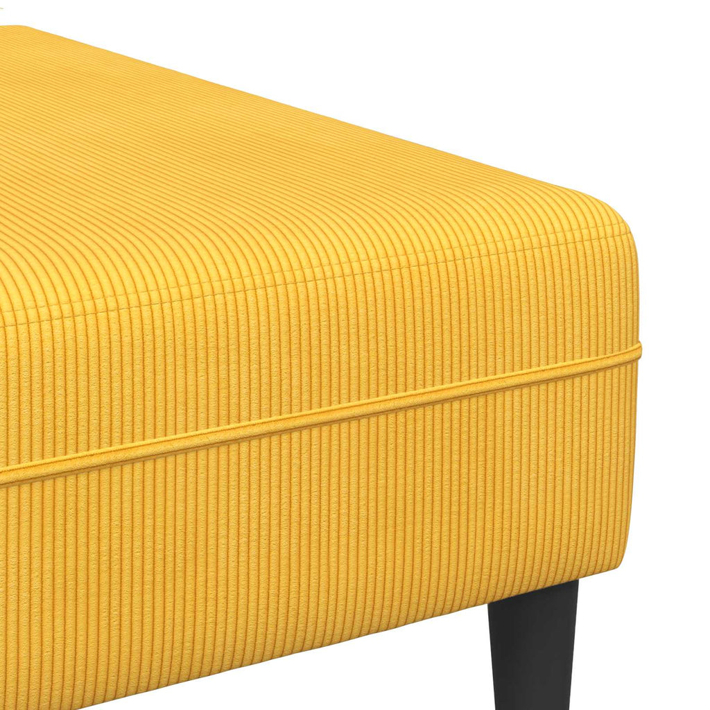 vidaXL Sofa Jasnożółty 250 x 188 x 76 cm Tkanina sztruksowa