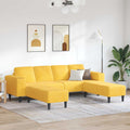 vidaXL Sofa Jasnożółty 250 x 188 x 76 cm Tkanina sztruksowa