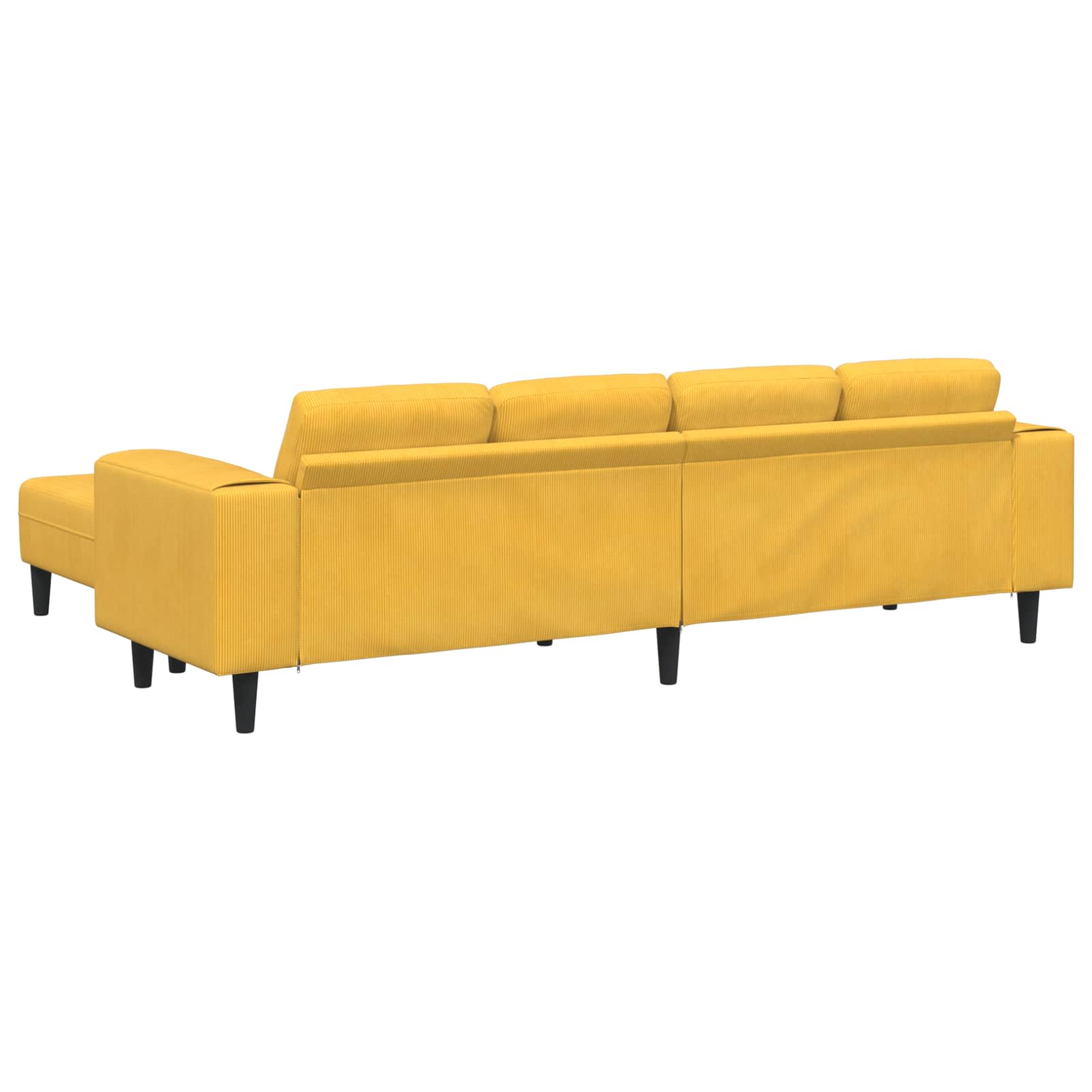 vidaXL Sofa Jasnożółty 250 x 188 x 76 cm Tkanina sztruksowa