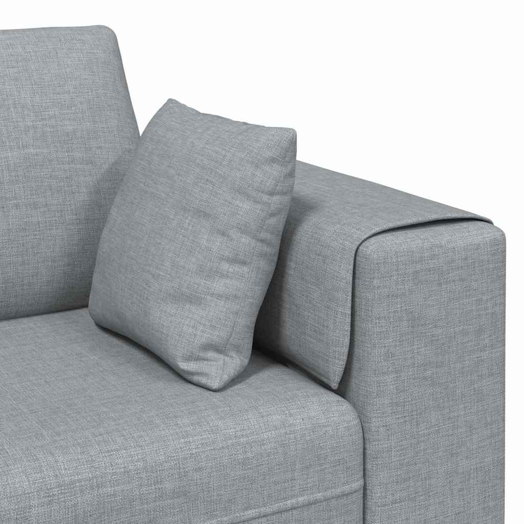 vidaXL Sofa z poduszką Jasnoszary 250 x 77 x 76 cm tkanina