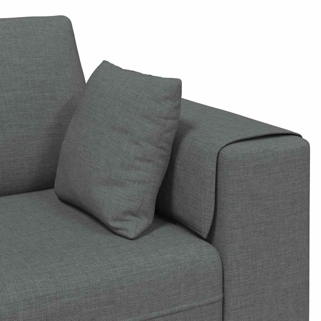 vidaXL Sofa z poduszką Ciemnoszary 250 x 77 x 76 cm tkanina