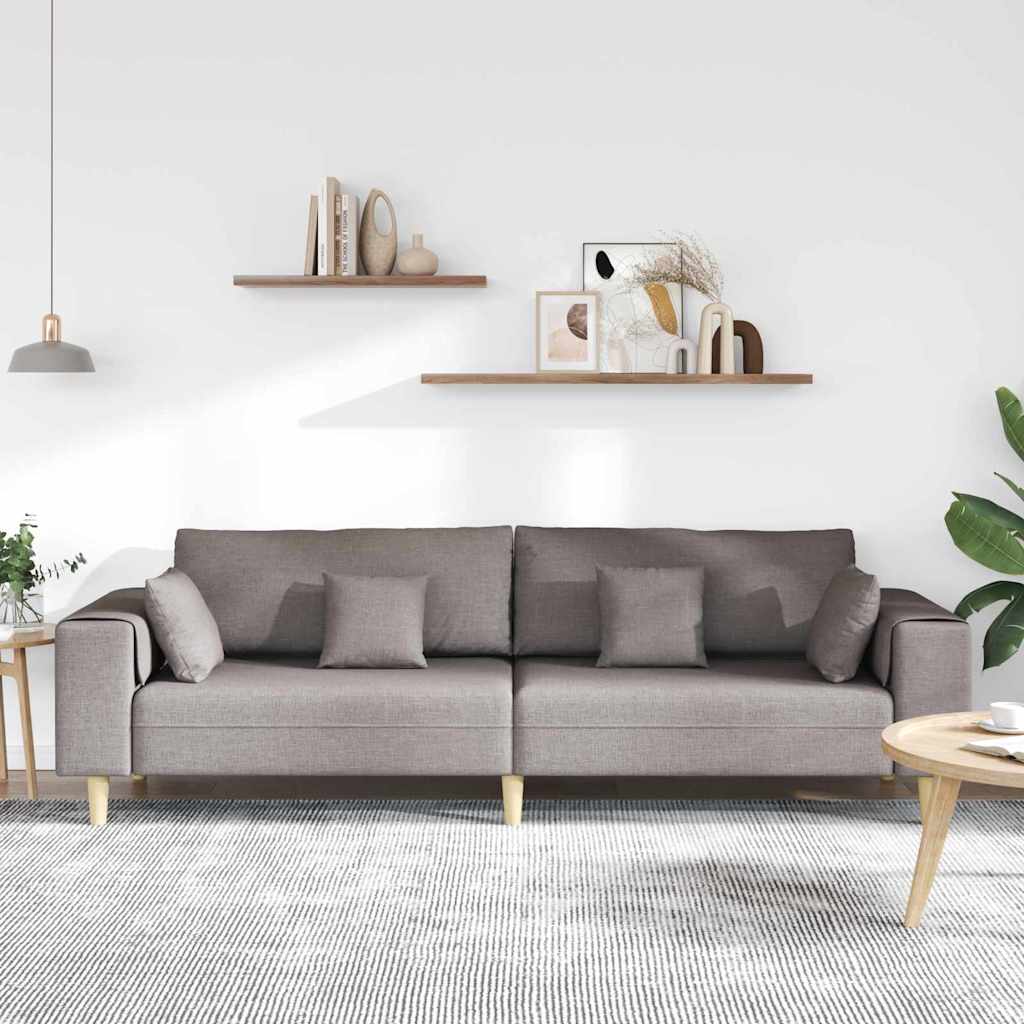 vidaXL Sofa z poduszką Ciemnoszary 250 x 77 x 76 cm tkanina